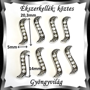 Ékszerkellék: köztes / díszítőelem / gyöngy BKÖ 2S 12r 8db - kellékek & szerszámok - gyöngy, ékszerkellék - fém köztesek - Meska.hu