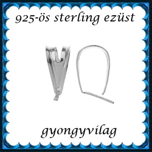 925-ös sterling ezüst ékszerkellék: medáltartó, medálkapocs EMK 113e, Kellékek & szerszámok, Gyöngy, ékszerkellék, Egyéb alkatrész, Ékszerkészítés, Mindenmás, Ékszerkészítés, MESKA