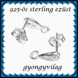 925-ös sterling ezüst ékszerkellék: fülbevaló kapocs, bedugós EFK B 57 - kellékek & szerszámok - gyöngy, ékszerkellék - egyéb alkatrész - Meska.hu