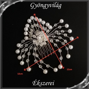 Ékszerek-hajdíszek, hajcsatok: Esküvői, menyasszonyi, alkalmi hajdísz S-H-FÉ06e - esküvő - hajdísz - fésűs hajdísz - Meska.hu