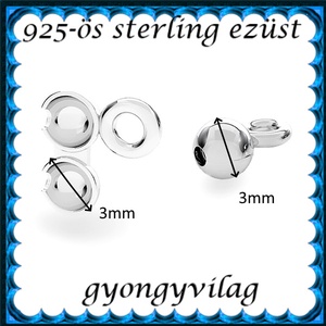 925-ös sterling ezüst ékszerkellék: csomótakaró ECST 07-3e - kellékek & szerszámok - gyöngy, ékszerkellék - egyéb alkatrész - Meska.hu