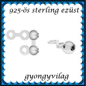 925-ös sterling ezüst ékszerkellék: csomótakaró ECST 10-3e - kellékek & szerszámok - gyöngy, ékszerkellék - egyéb alkatrész - Meska.hu