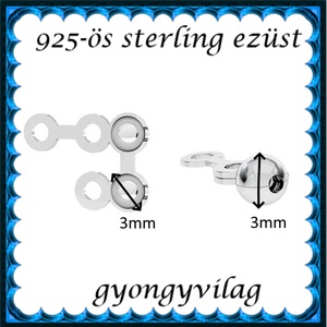 925-ös sterling ezüst ékszerkellék: csomótakaró ECST 10-3e - kellékek & szerszámok - gyöngy, ékszerkellék - egyéb alkatrész - Meska.hu