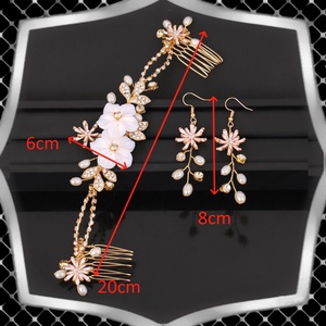Ékszerek-szettek: Esküvői, menyasszonyi, alkalmi ékszer hajdísz-fülbevaló ES-SZH01a - esküvő - ékszer - ékszerszett - Meska.hu