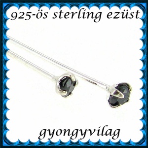 925-ös sterling ezüst ékszerkellék: szerelőpálca swarovski végű ESZP SW 40x0,5 mm-es 1db/csomag, Kellékek & szerszámok, Gyöngy, ékszerkellék, Egyéb alkatrész, Ékszerkészítés, Mindenmás, Ékszerkészítés, MESKA