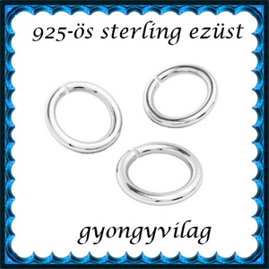 925-ös sterling ezüst ékszerkellék: karika nyitott ESZK NY 5x0,8mm 3db/csomag, Kellékek & szerszámok, Gyöngy, ékszerkellék, Egyéb alkatrész, Ékszerkészítés, Ékszerkészítés, MESKA