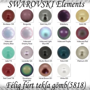 Swarovski kristály medál: gömb félig fúrt 6mm-es több színben SW5818-6, Kellékek & szerszámok, Gyöngy, ékszerkellék, Swarovski kristályok, Ékszerkészítés, Ékszerkészítés, MESKA