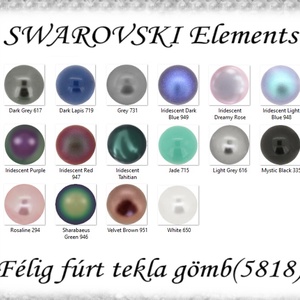 Swarovski kristály medál: gömb félig fúrt 10mm-es több színben SW5818-10 - kellékek & szerszámok - gyöngy, ékszerkellék - swarovski kristályok - Meska.hu