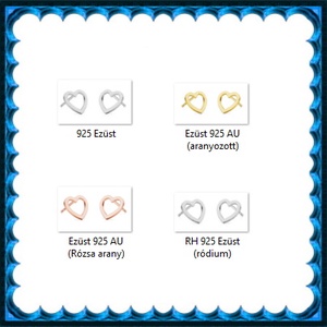 925-ös sterling ezüst ékszerek: fülbevaló EF19 - ékszer - fülbevaló - pötty fülbevaló - Meska.hu
