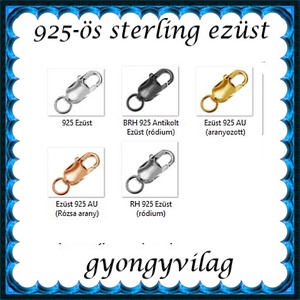 925-ös ezüst 1soros lánckapocs ELK 1s 15-10g - kellékek & szerszámok - gyöngy, ékszerkellék - egyéb alkatrész - Meska.hu