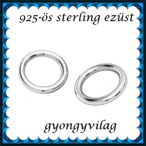 925-ös sterling ezüst ékszerkellék: karika zárt ESZK Z 7x0,8 mm 2db/csomag, Kellékek & szerszámok, Gyöngy, ékszerkellék, Egyéb alkatrész, Ékszerkészítés, Ékszerkészítés, MESKA