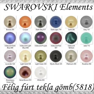 Ékszerek-fülbevalók: Swarovski félig fúrt gömb s925-ös ezüst SF-S925-SW05  S925-fk11--sw5818-8 - ékszer - fülbevaló - pötty fülbevaló - Meska.hu