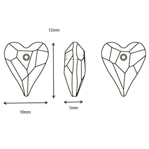 Swarovski kristály medál: Wild szív 12mm több szín SW6240-12 - kellékek & szerszámok - gyöngy, ékszerkellék - swarovski kristályok - Meska.hu