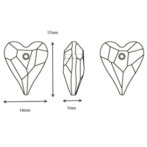 Swarovski kristály medál: Wild szív 17mm több szín SW6240-17 - kellékek & szerszámok - gyöngy, ékszerkellék - swarovski kristályok - Meska.hu