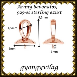 925-ös sterling ezüst ékszerkellék: medáltartó, medálkapocs EMK 68rg - kellékek & szerszámok - gyöngy, ékszerkellék - egyéb alkatrész - Meska.hu