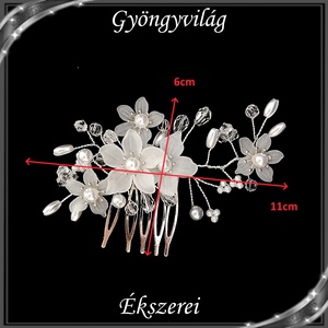 Ékszerek-hajdíszek, hajcsatok: Esküvői, menyasszonyi, alkalmi hajdísz S-H-FÉ09-2e - esküvő - hajdísz - kontydísz & hajdísz - Meska.hu