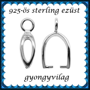 925-ös sterling ezüst ékszerkellék: medáltartó, medálkapocs EMK 116, Kellékek & szerszámok, Gyöngy, ékszerkellék, Egyéb alkatrész, Ékszerkészítés, Ékszerkészítés, MESKA