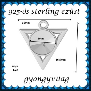 925-ös sterling ezüst ékszerkellék: medál / pandora / fityegő EMTÉ26 - kellékek & szerszámok - gyöngy, ékszerkellék - fém köztesek - Meska.hu