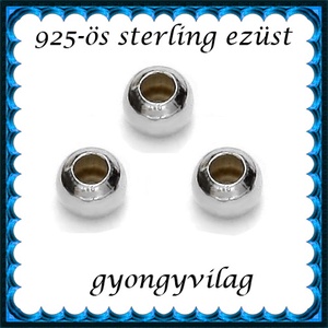 925-ös sterling ezüst ékszerkellék: köztes/gyöngy/díszitőelem EKÖ 10-4 3db/csomag, Kellékek & szerszámok, Gyöngy, ékszerkellék, Fém köztesek, Ékszerkészítés, Mindenmás, Ékszerkészítés, MESKA