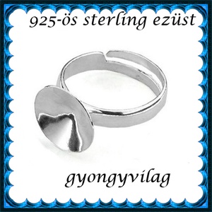  925-ös sterling ezüst gyűrű alap EGY 05-14 állítható méret, Kellékek & szerszámok, Gyöngy, ékszerkellék, Fém köztesek, Ékszerkészítés, Mindenmás, Ékszerkészítés, MESKA