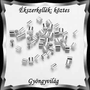 Ékszerkellék: köztes / díszítőelem / gyöngy BKÖ 1S 08 2x2e 100db/csomag, Kellékek & szerszámok, Gyöngy, ékszerkellék, Fém köztesek, Ékszerkészítés, Mindenmás, Ékszerkészítés, MESKA