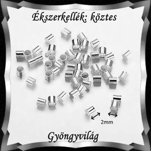 Ékszerkellék: köztes / díszítőelem / gyöngy BKÖ 1S 08 2x2e 100db/csomag - kellékek & szerszámok - gyöngy, ékszerkellék - fém köztesek - Meska.hu