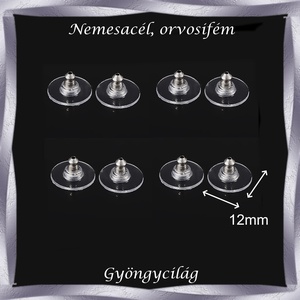 304 Nemes acél ékszerkellék: fülbevaló vég NAFK 16-1 4pár/cs - kellékek & szerszámok - gyöngy, ékszerkellék - egyéb alkatrész - Meska.hu