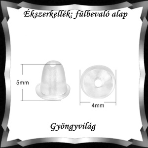 Ékszerkellék: fülbevaló vég/shift BFK-SZ 05 4x5 szilikon 40db - kellékek & szerszámok - gyöngy, ékszerkellék - egyéb alkatrész - Meska.hu