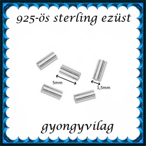 925-ös sterling ezüst ékszerkellék: köztes/gyöngy/díszitőelem EKÖ 32 5x1,5  5db/csomag - kellékek & szerszámok - gyöngy, ékszerkellék - egyéb alkatrész - Meska.hu