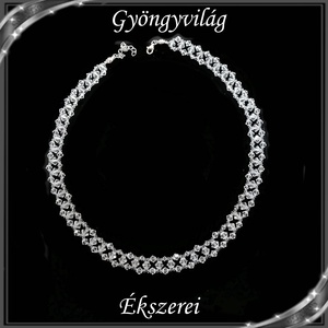 Esküvői, menyasszonyi choker lánc, swarovszki kristály SL-ESW05 clear, Ékszer, Nyaklánc, Medál nélküli nyaklánc, Ékszerkészítés, Gyöngyfűzés, gyöngyhímzés, MESKA