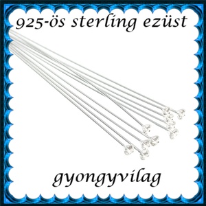 925-ös sterling ezüst ékszerkellék: szerelőpálca swarovski végű ESZP SW 35x0,5 mm-es clear, Kellékek & szerszámok, Gyöngy, ékszerkellék, Egyéb alkatrész, Ékszerkészítés, Mindenmás, Ékszerkészítés, MESKA