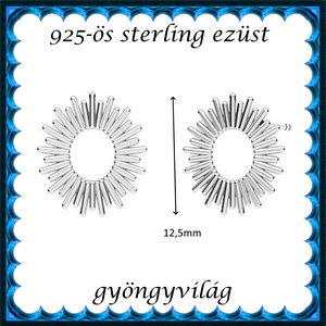 925-ös sterling ezüst ékszerek: fülbevaló EF27 - ékszer - fülbevaló - pötty fülbevaló - Meska.hu