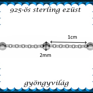 925-ös sterling ezüst ékszerkellék: lánc méterben 925 EL15 - kellékek & szerszámok - gyöngy, ékszerkellék - egyéb alkatrész - Meska.hu