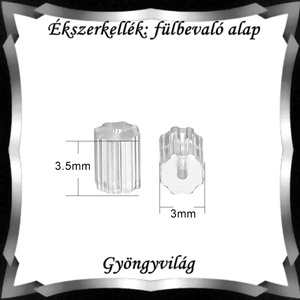 Ékszerkellék: fülbevaló vég/shift  BFK-SZ 06 3x3,5 szilikon  50db - kellékek & szerszámok - gyöngy, ékszerkellék - egyéb alkatrész - Meska.hu