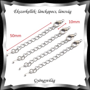 ó 4 db szettÉkszerkellék: pocs BLK-V-20-5-10r + lánchosszabbít - kellékek & szerszámok - gyöngy, ékszerkellék - egyéb alkatrész - Meska.hu