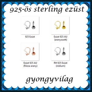 925-ös sterling ezüst ékszerkellék: fülbevaló kapocs, biztonsági-francia kapcsos EFK K 19-8-1e - kellékek & szerszámok - gyöngy, ékszerkellék - egyéb alkatrész - Meska.hu