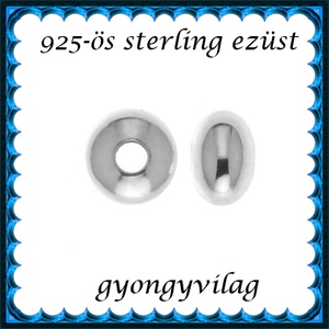 925-ös sterling ezüst ékszerkellék: köztes/gyöngy/díszitőelem EKÖ 09-3  3db/csomag, Kellékek & szerszámok, Gyöngy, ékszerkellék, Fém köztesek, Ékszerkészítés, Mindenmás, Ékszerkészítés, MESKA