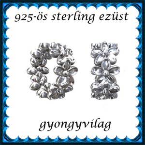 925-ös sterling ezüst ékszerkellék: köztes / gyöngy / dísz EKÖ 66r, Kellékek & szerszámok, Gyöngy, ékszerkellék, Egyéb alkatrész, Ékszerkészítés, Ékszerkészítés, MESKA