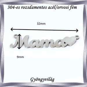 Nemes acél ékszerkellék: medál, caboshon, fityegő NAMCF-07e 1db/cs - kellékek & szerszámok - gyöngy, ékszerkellék - cabochon - Meska.hu