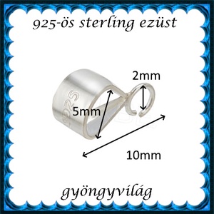 925-ös sterling ezüst ékszerkellék: medáltartó, medálkapocs EMT 47 - kellékek & szerszámok - gyöngy, ékszerkellék - egyéb alkatrész - Meska.hu