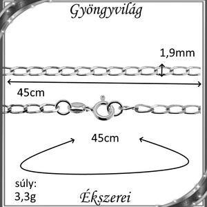 Ékszerek-nyakláncok: 925-ös sterling ezüst lánc SSZ-EÜL 12-45 - ékszer - nyaklánc - párhuzamos nyaklánc - Meska.hu