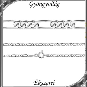 Ékszerek-nyakláncok: 925-ös sterling ezüst lánc SSZ-EÜL 16-45e, Ékszer, Nyaklánc, Párhuzamos nyaklánc, Ékszerkészítés, Gyöngyfűzés, gyöngyhímzés, MESKA