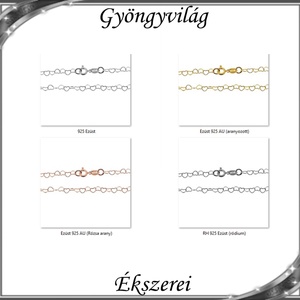 Ékszerek-nyakláncok: 925-ös sterling ezüst lánc SSZ-EÜL 15-45 - ékszer - nyaklánc - párhuzamos nyaklánc - Meska.hu