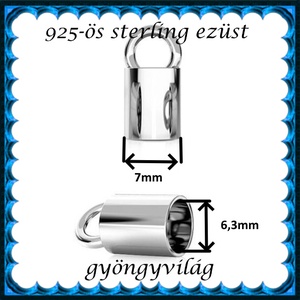 925-ös ezüst  lánckapocsvég  ELK V 14-6,3 - kellékek & szerszámok - gyöngy, ékszerkellék - egyéb alkatrész - Meska.hu