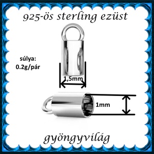 925-ös ezüst  lánckapocsvég  ELK V 14-1 - kellékek & szerszámok - gyöngy, ékszerkellék - egyéb alkatrész - Meska.hu