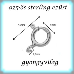 925-ös sterling ezüst ékszerkellék: lánckapocs ELK 1S 12-1-8,3e 2db/csomag - kellékek & szerszámok - gyöngy, ékszerkellék - egyéb alkatrész - Meska.hu