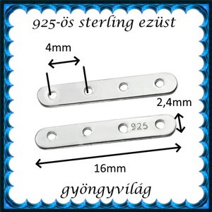 925-ös sterling ezüst ékszerkellék: távtartó ETT 02-4-2 1db/csomag - kellékek & szerszámok - gyöngy, ékszerkellék - egyéb alkatrész - Meska.hu