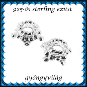 925-ös sterling ezüst ékszerkellék: gyöngykupak EGYK 01 2db - kellékek & szerszámok - gyöngy, ékszerkellék - egyéb alkatrész - Meska.hu