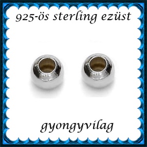 925-ös sterling ezüst ékszerkellék: köztes / gyöngy / dísz  EKÖ 10-5   2db/csomag, Kellékek & szerszámok, Gyöngy, ékszerkellék, Fém köztesek, Ékszerkészítés, MESKA