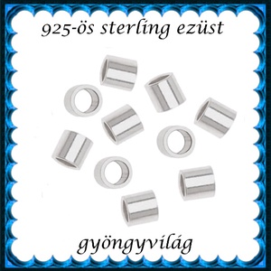 925-ös sterling ezüst ékszerkellék: köztes / gyöngy / dísz  EKÖ 19 2x2mm, Kellékek & szerszámok, Gyöngy, ékszerkellék, Egyéb alkatrész, Ékszerkészítés, Ékszerkészítés, MESKA